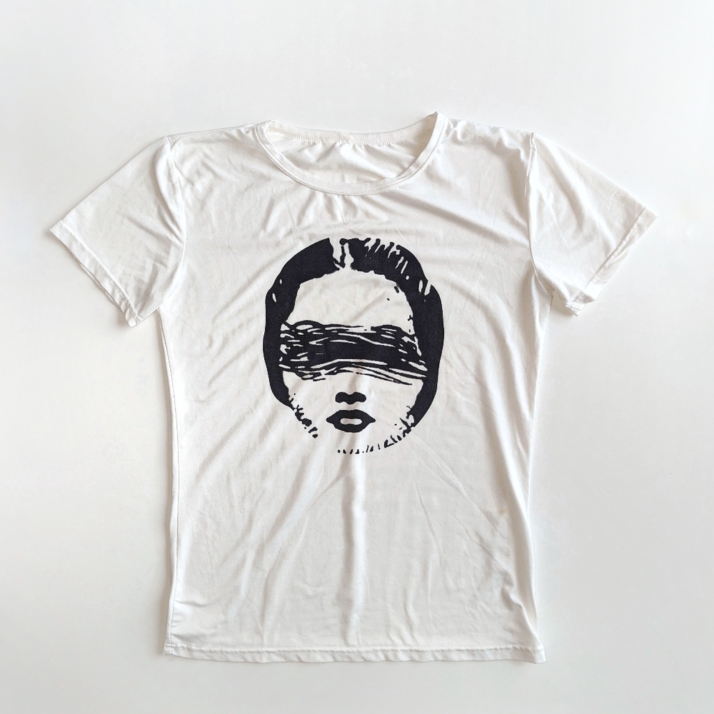 Vintage 2000s Sketched Face T-Shirt